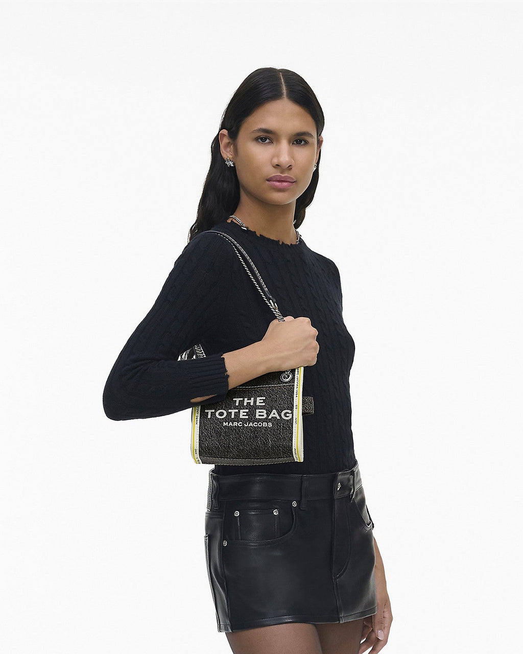The Denim Chain Crossbody Tote Bag