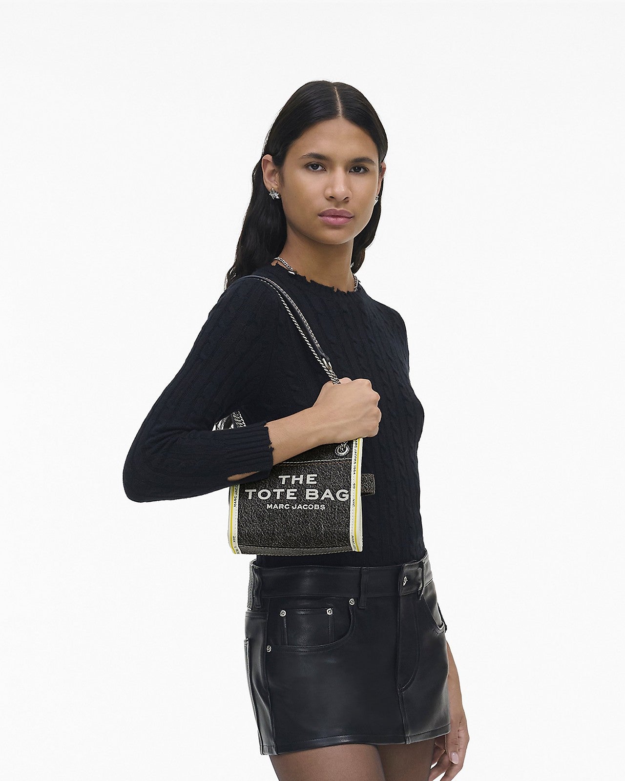 The Denim Chain Crossbody Tote Bag